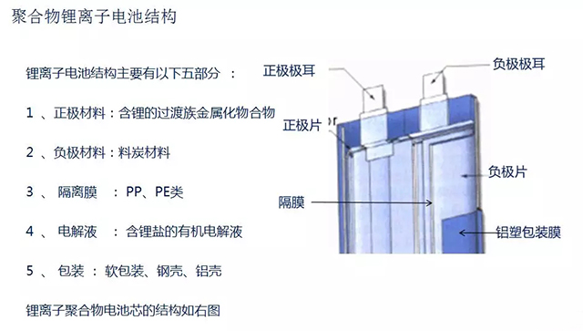 聚合物鋰離子電池結(jié)構(gòu)